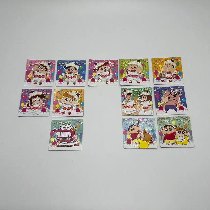 [BUNJANG] Crayon Shin-chan Choco Pie 20th Anniversary Ttibuseel Set / 짱구는못말려 초코비 20주년 띠부씰 12장