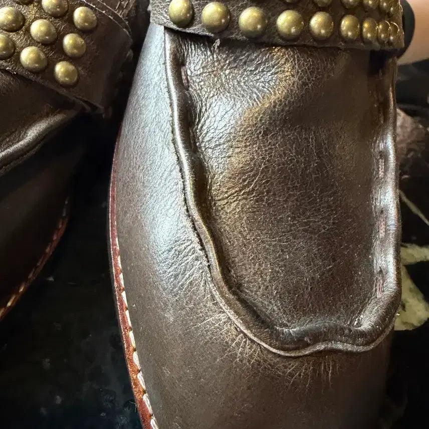 [BUNJANG] Piedro Style Studded Handmade Leather Loafers / 피에드로스틸레 스터드 수제구두 42