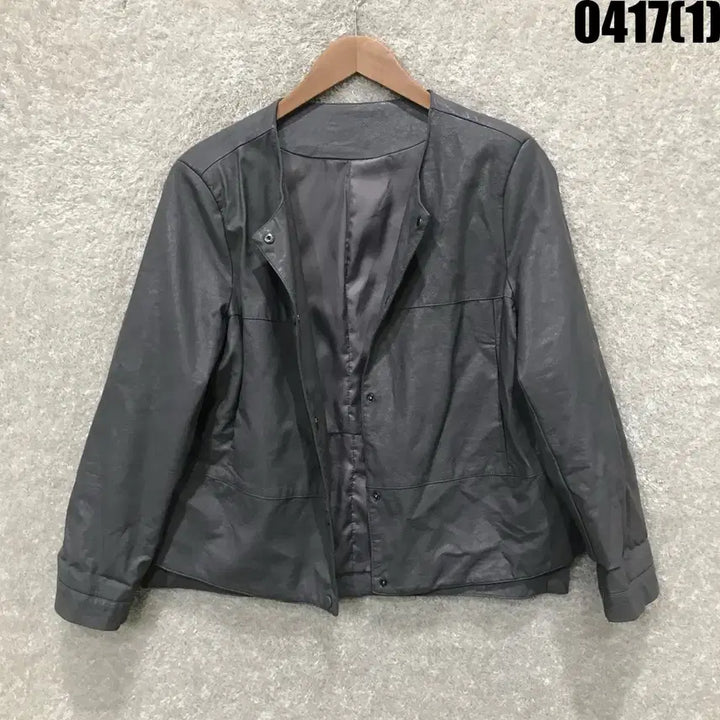 [BUNJANG] Gray Leather Jacket XL / 회색 레더 자켓 간절기 XL