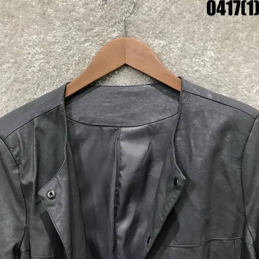 [BUNJANG] Gray Leather Jacket XL / 회색 레더 자켓 간절기 XL