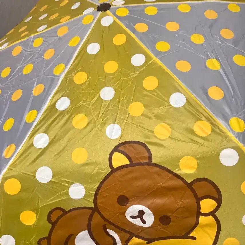 [SOLD OUT] 고전 산엑스 리락쿠마 코리락쿠마 도트 접이식 우산