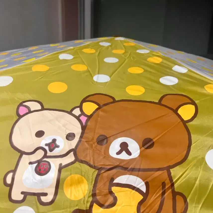 [SOLD OUT] 고전 산엑스 리락쿠마 코리락쿠마 도트 접이식 우산