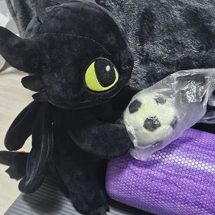 [BUNJANG] How to Train Your Dragon Toothless Doll / (드래곤 길들이기) 축구공 든 투슬리스 인형
