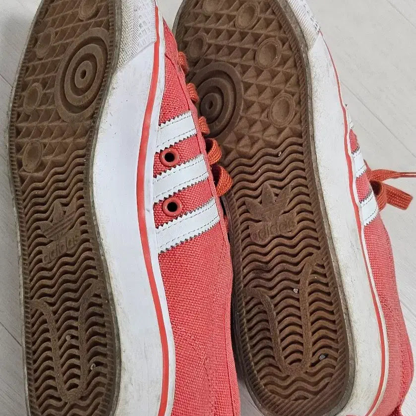 [BUNJANG] Adidas Nizza Trefoil Canvas Sneakers Coral / 아디다스 니짜 트레포일 캔버스 스니커즈 코랄