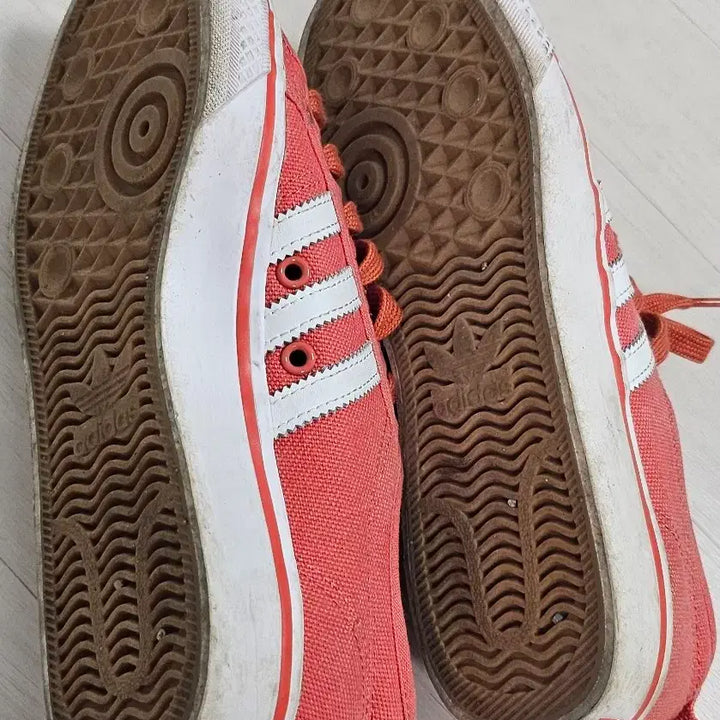 [BUNJANG] Adidas Nizza Trefoil Canvas Sneakers Coral / 아디다스 니짜 트레포일 캔버스 스니커즈 코랄