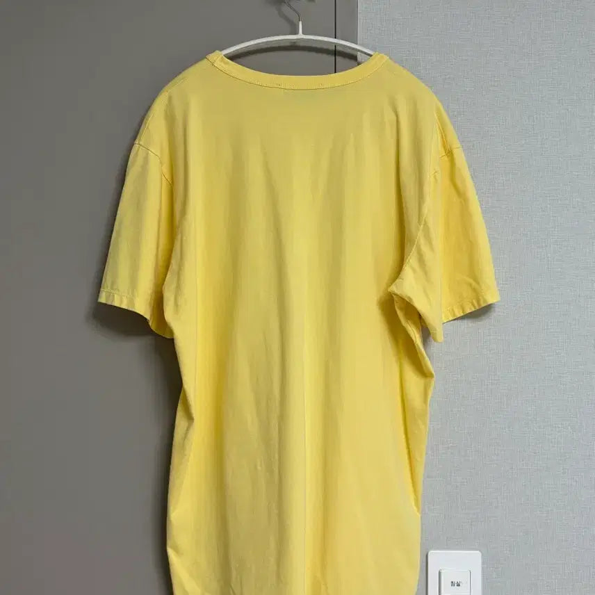 [SOLD OUT] 메종키츠네 폭스 자수 옐로우 반팔티 XL (실착1번)