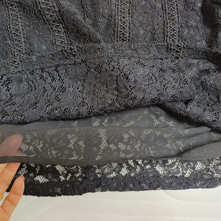 [BUNJANG] ZARA Black Lace Blouse (Size S) / 여성 자라ZARA 블랙레이스블라우스상의 55