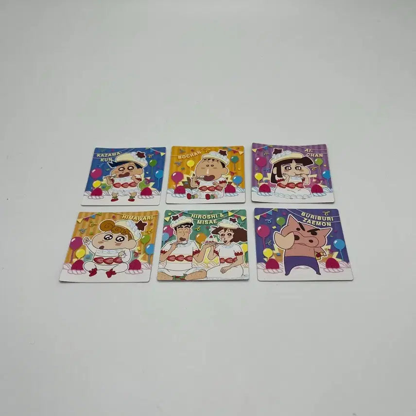 [BUNJANG] Crayon Shin-chan Chocobi 20th Anniversary Ttibuseel Stickers Set / 짱구는못말려 초코비 20주년 띠부씰 6장