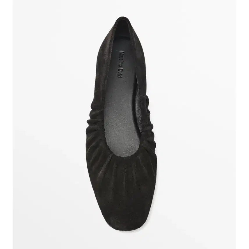 [BUNJANG] Massimo Dutti Suede Flat Shoes / 마시모두띠 셔링 스웨이드 플랫 슈즈