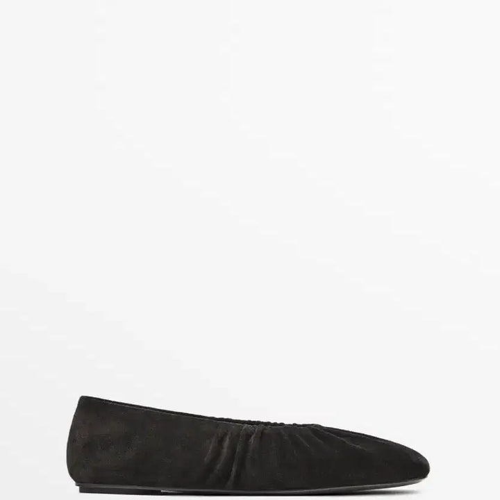 [BUNJANG] Massimo Dutti Suede Flat Shoes / 마시모두띠 셔링 스웨이드 플랫 슈즈
