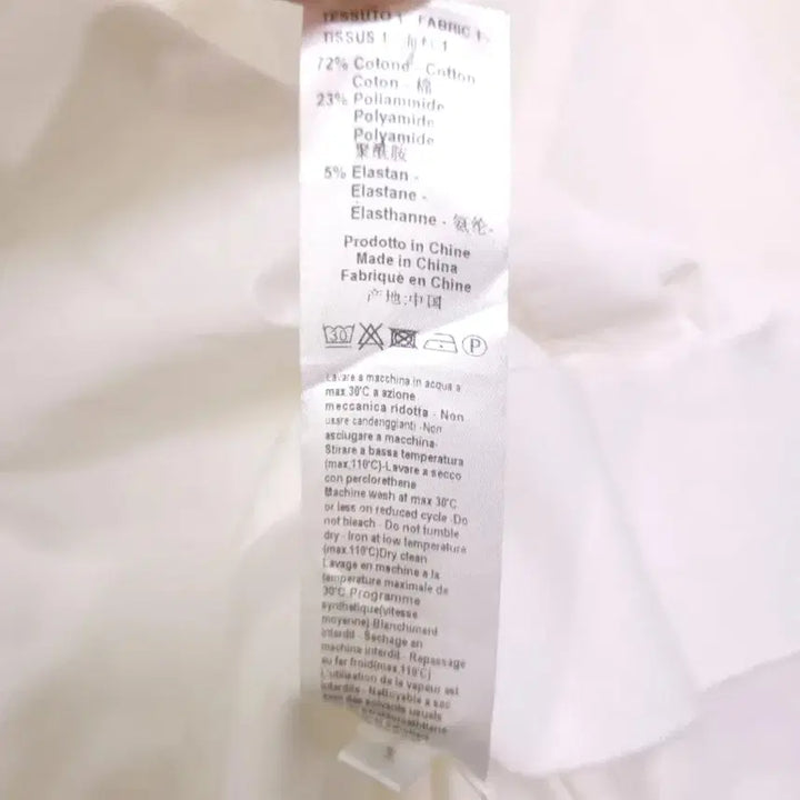 [BUNJANG] Neil Barrett White Asymmetric Layered Shirt / 닐바렛 화이트 언밸런스 셔츠 오버핏 105~110 레이어드용