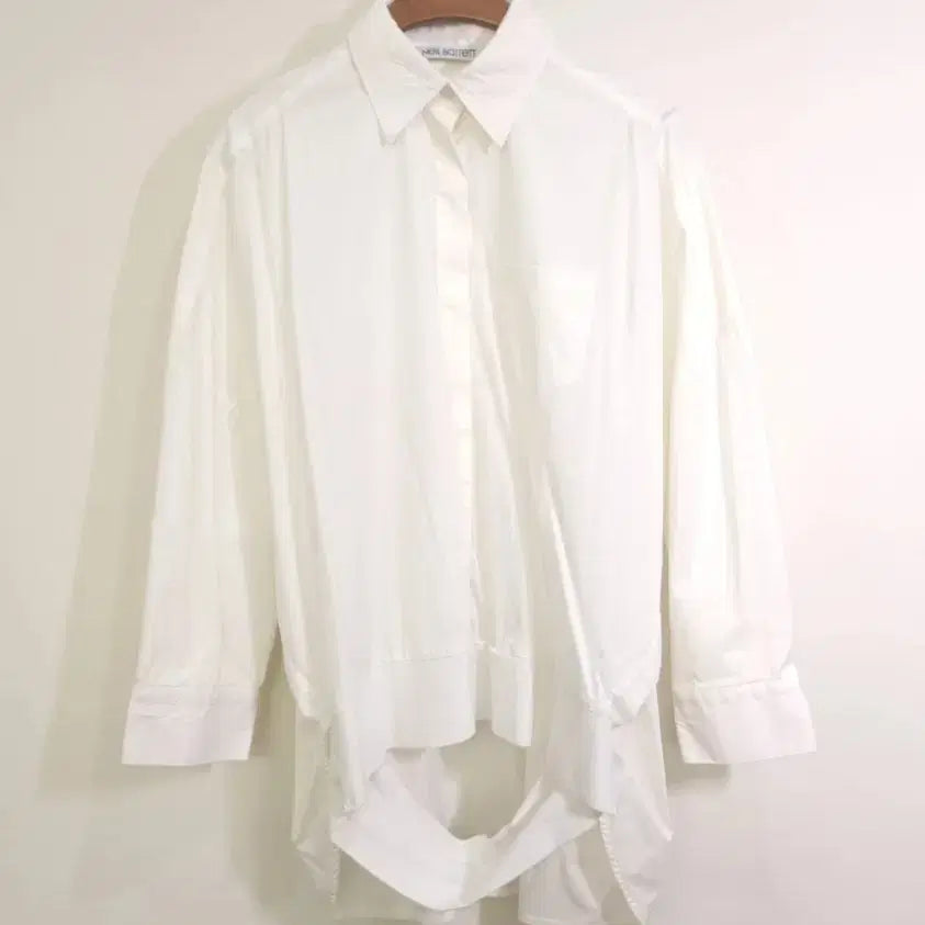 [BUNJANG] Neil Barrett White Asymmetric Layered Shirt / 닐바렛 화이트 언밸런스 셔츠 오버핏 105~110 레이어드용