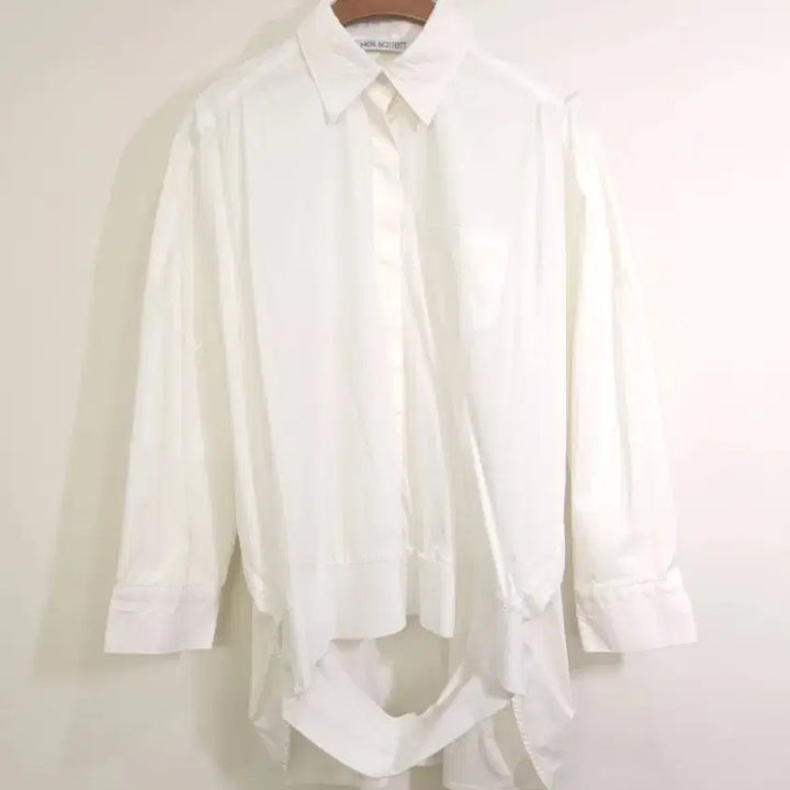[BUNJANG] Neil Barrett White Asymmetric Layered Shirt / 닐바렛 화이트 언밸런스 셔츠 오버핏 105~110 레이어드용