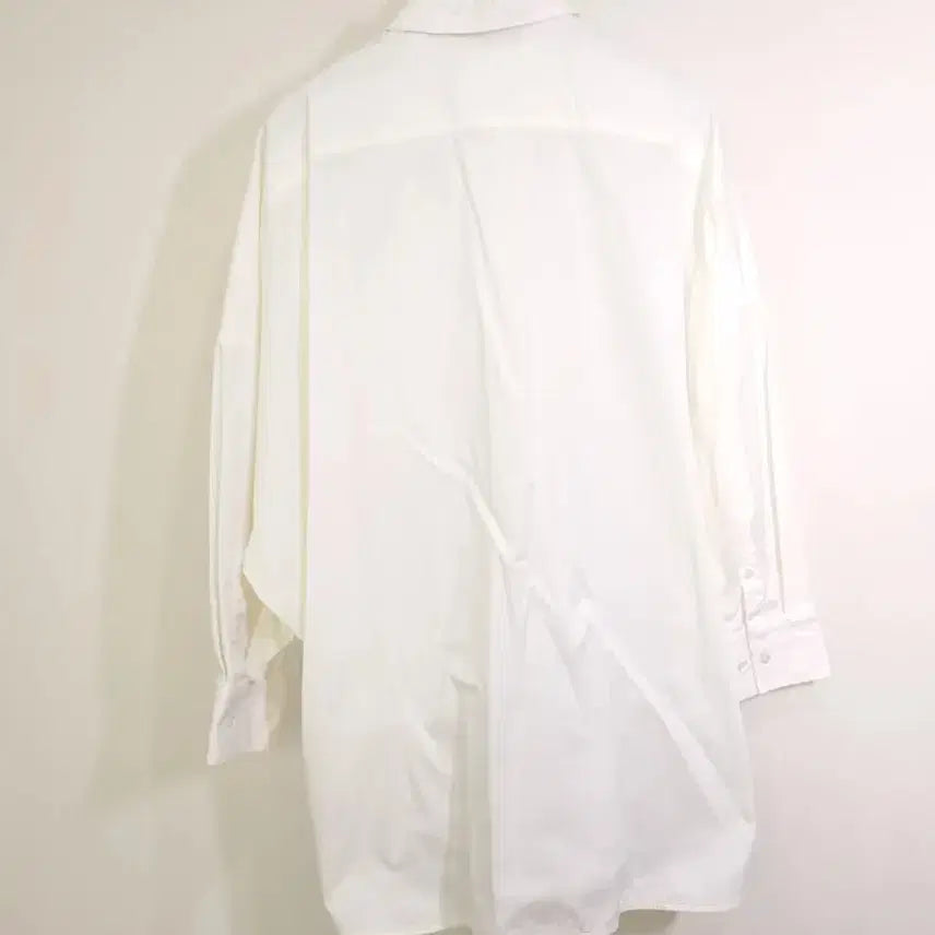 [BUNJANG] Neil Barrett White Asymmetric Layered Shirt / 닐바렛 화이트 언밸런스 셔츠 오버핏 105~110 레이어드용