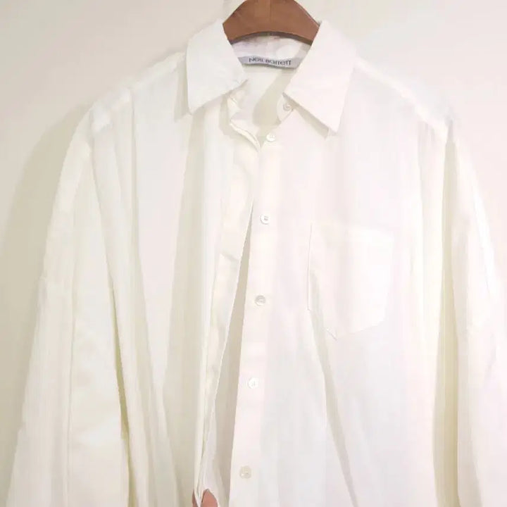 [BUNJANG] Neil Barrett White Asymmetric Layered Shirt / 닐바렛 화이트 언밸런스 셔츠 오버핏 105~110 레이어드용
