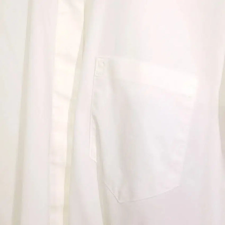 [BUNJANG] Neil Barrett White Asymmetric Layered Shirt / 닐바렛 화이트 언밸런스 셔츠 오버핏 105~110 레이어드용