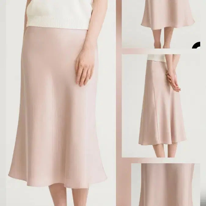 [SOLD OUT] 메비 칼라 스커트 스탠다드 크림 더스티핑크 2사이즈