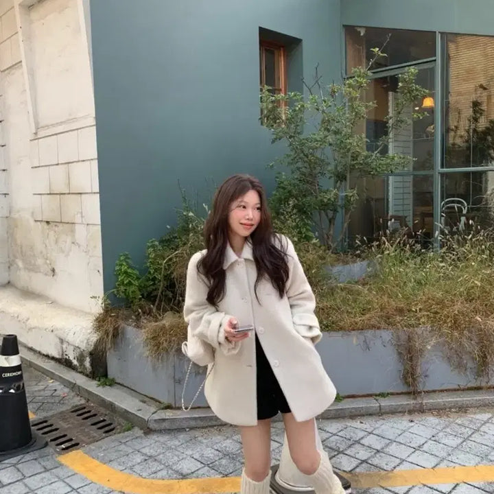[BUNJANG] ownt Alpaca Wool Half Coat / 온트 알파카 울 하프 코트 ownt