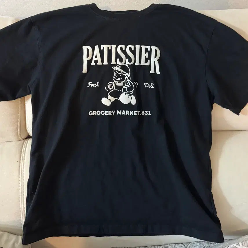 [BUNJANG] Patissier Black Short Sleeve T-shirt / 검정색 Patissier 반팔 티셔츠