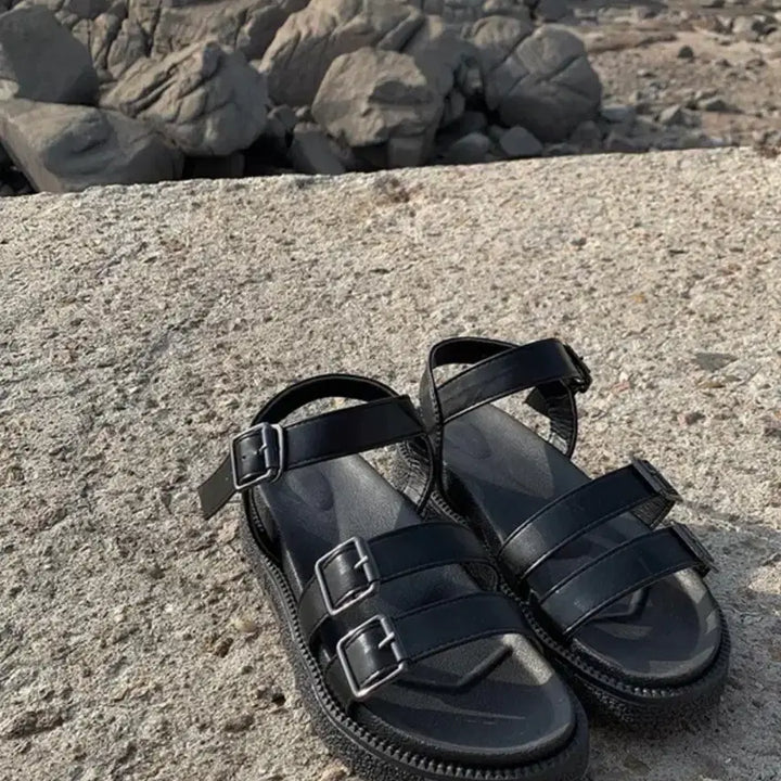 [BUNJANG] Hicken Two-Buckle Sandals / 히큰 투버클 샌들