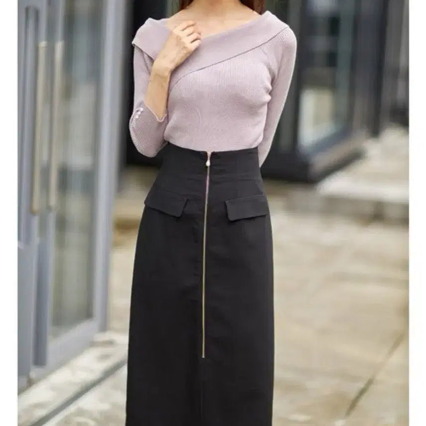 [BUNJANG] Toukou Closet Slit Black Midi Long Skirt / 토우코클로젯 트임 블랙 미디 롱 스커트 지뢰계 양산형