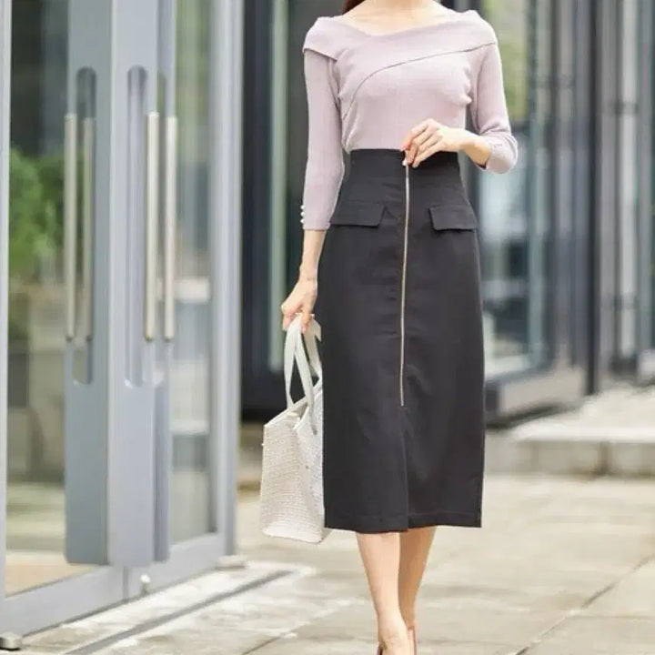 [BUNJANG] Toukou Closet Slit Black Midi Long Skirt / 토우코클로젯 트임 블랙 미디 롱 스커트 지뢰계 양산형