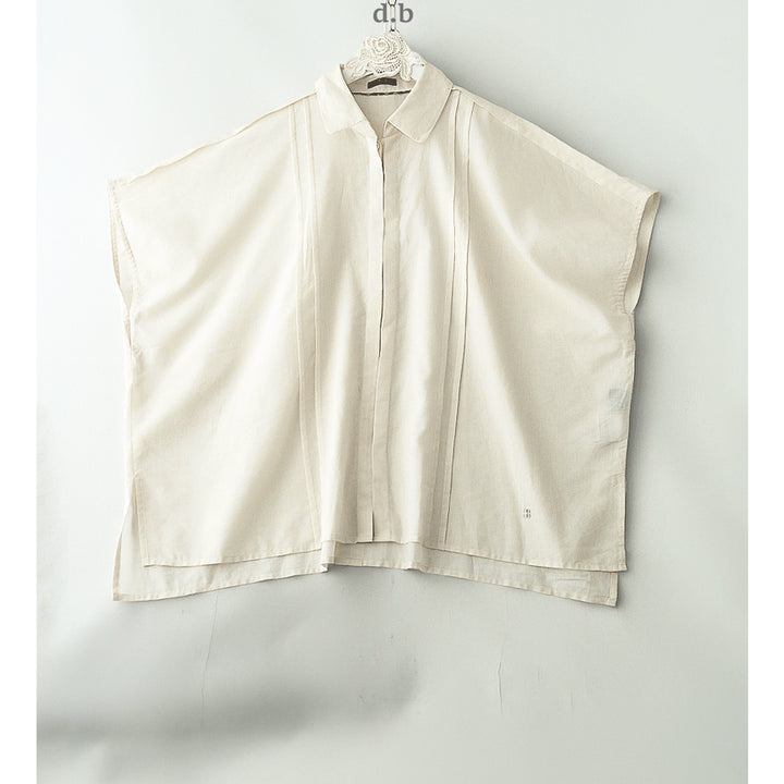 [BUNJANG] Daks Linen Blend Loose Fit Top / 수입닥스 면린넨 루즈br
