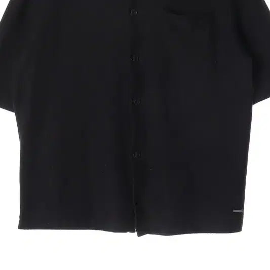 [BUNJANG] Massimo Dutti Textured Cotton Short Sleeve Shirt / 마시모두띠 블랙 텍스처 코튼 반팔 셔츠