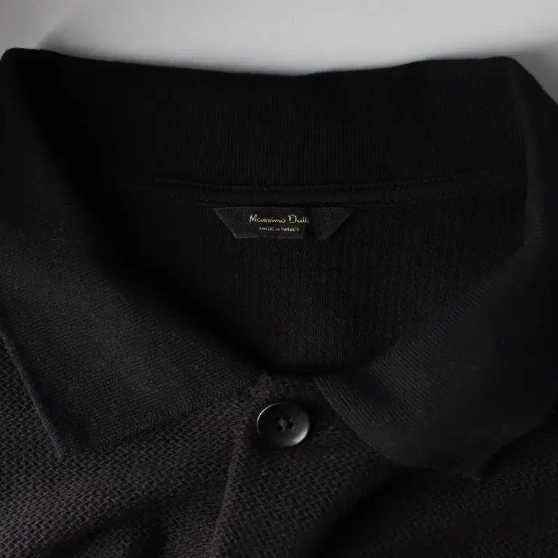 [BUNJANG] Massimo Dutti Textured Cotton Short Sleeve Shirt / 마시모두띠 블랙 텍스처 코튼 반팔 셔츠