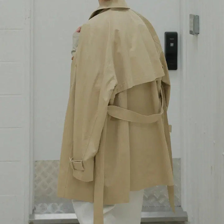 [BUNJANG] Beige Half Trench Coat / 하프 트렌치 코트
