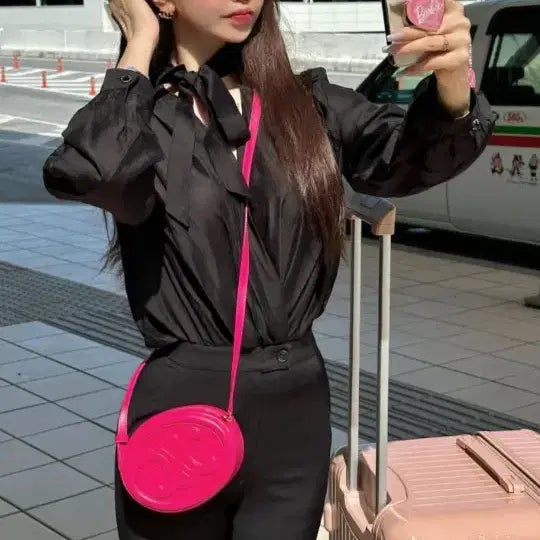 [BUNJANG] Roselyn Sheer Tie Blouse / 교신 로젤린 시스루 타이 블라우스 (하객륵 피로연 상견례 돌잔치 원피스