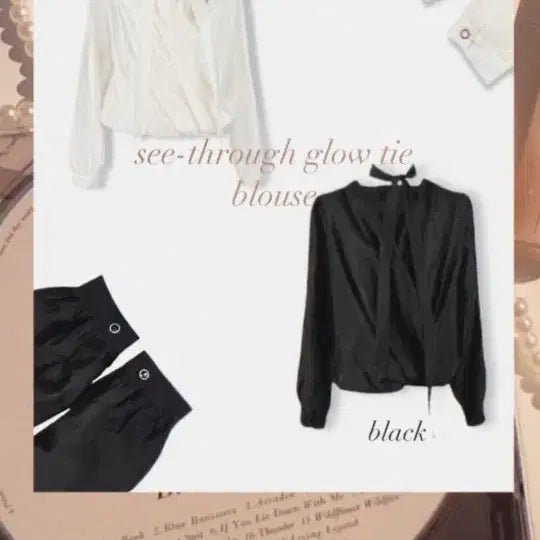 [BUNJANG] Roselyn Sheer Tie Blouse / 교신 로젤린 시스루 타이 블라우스 (하객륵 피로연 상견례 돌잔치 원피스