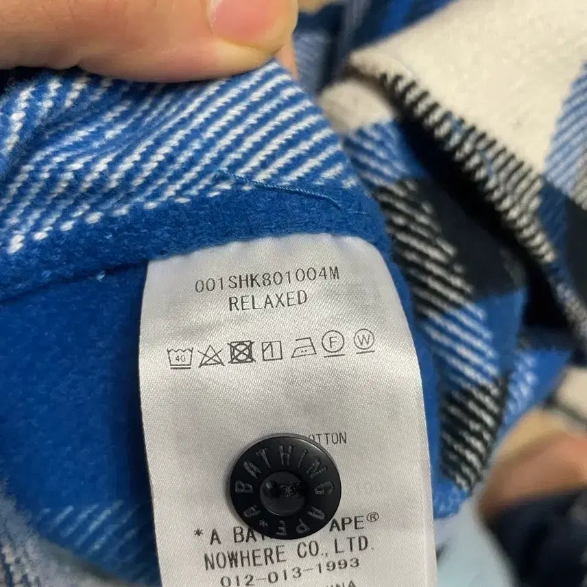 [BUNJANG] (2XL XXL) 베이프 스몰로고 체크 셔츠 / (2XL XXL) 베이프 스몰로고 체크 셔츠