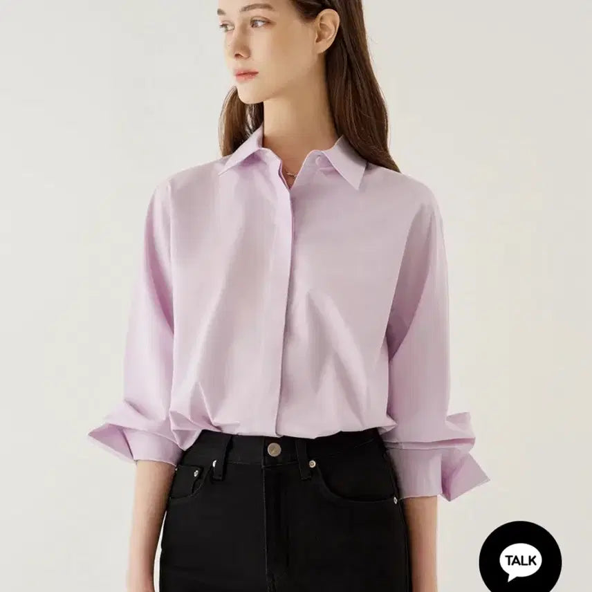 [BUNJANG] Mevy Ebbie Lavender Shirt / 메비 이삐셔츠