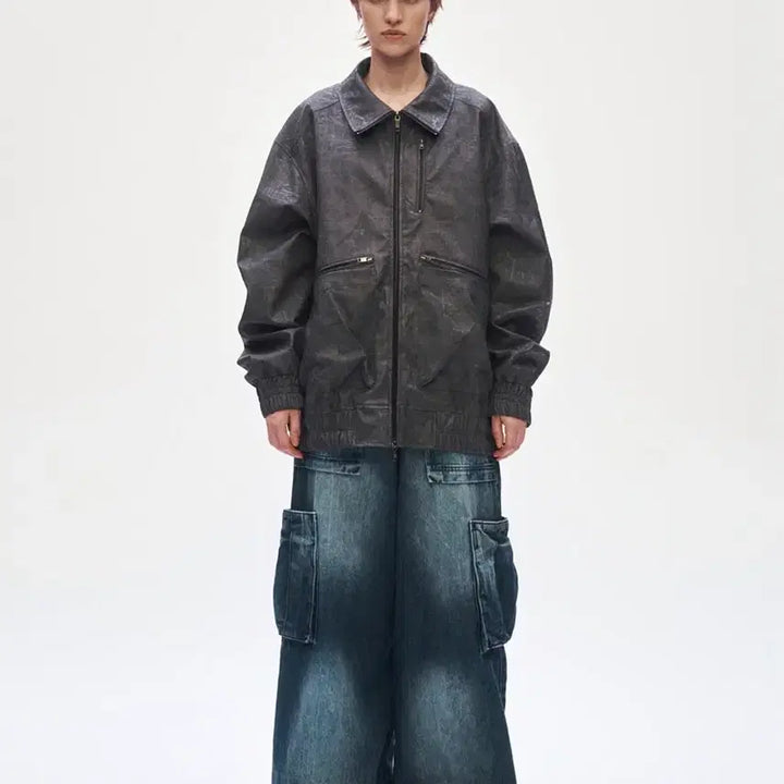[BUNJANG] Trimming Bird Denim Cargo Pants / 트리밍버드 데님 카고 팬츠 딥블루