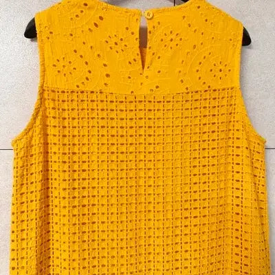 [SOLD OUT] 머스타드 아일렛 펀칭 원피스