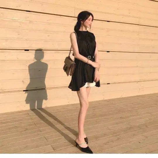 [BUNJANG] Roselin Halterneck Blouse Dress / 교신 로젤린 홀터넥 블라우스 원피스 (하객룩 피로연 상견례 휴양지