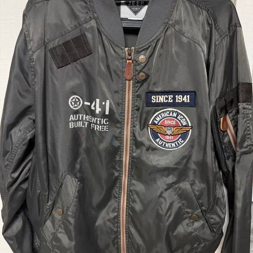 [BUNJANG] JEEP Khaki Bomber Jacket XL / JEEP 카키색 봄버 자켓 XL