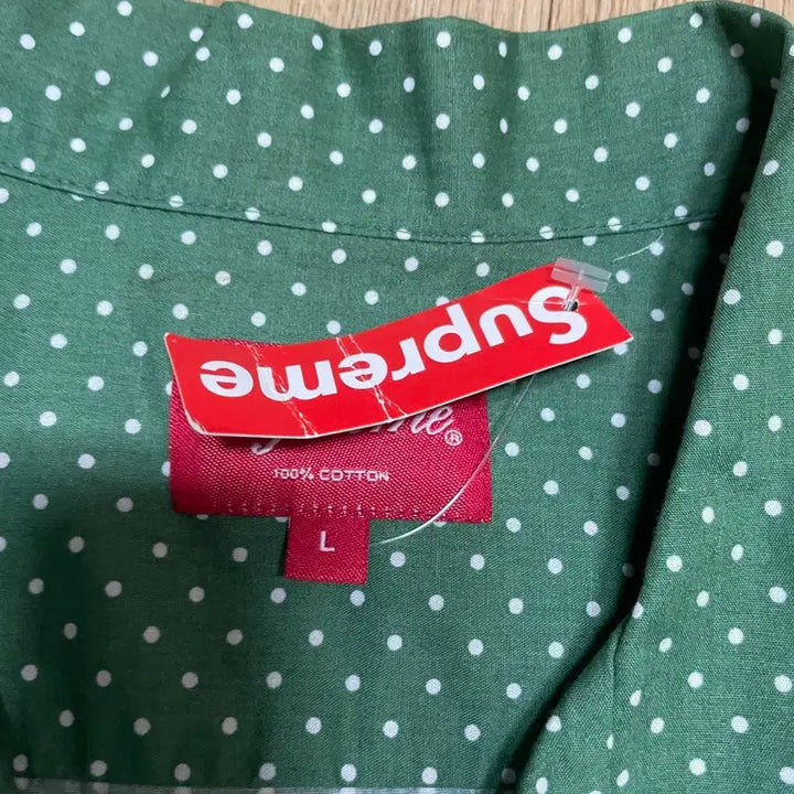 [BUNJANG] Supreme Polka Dot Shirt Green - Size L / (L) 새상품 슈프림 폴카 도트 셔츠 그린