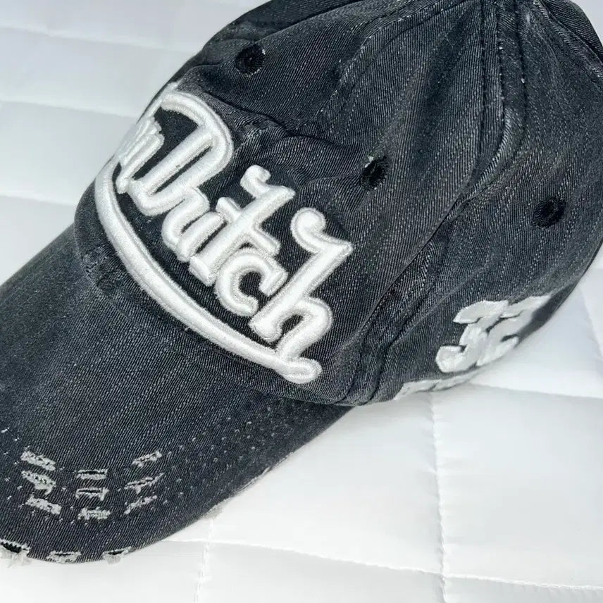 [SOLD OUT] y2k 펑크 빈티지 본더치 vondutch 데님 워싱 청 볼캡 모자