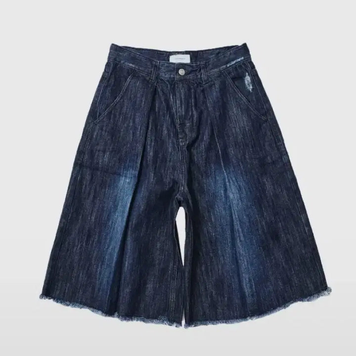 [BUNJANG] 999 Humanity Cutting Edge Denim Bermuda Shorts Indigo / [2]999휴머니티 컷팅 엣지 데님 버뮤다 팬츠 인디고