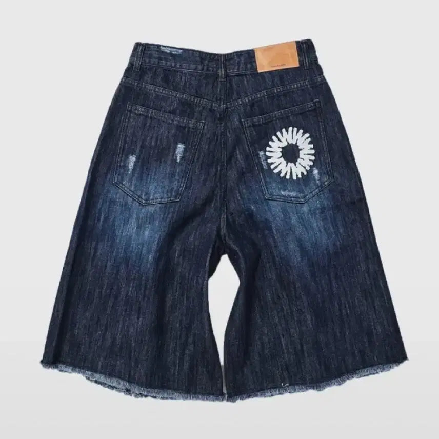 [BUNJANG] 999 Humanity Cutting Edge Denim Bermuda Shorts Indigo / [2]999휴머니티 컷팅 엣지 데님 버뮤다 팬츠 인디고