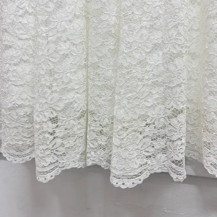[BUNJANG] GLACIER Lace White Long Flare Skirt M / GLACIER 레이스 화이트 롱 플레어 스커트 M JPN 새상품