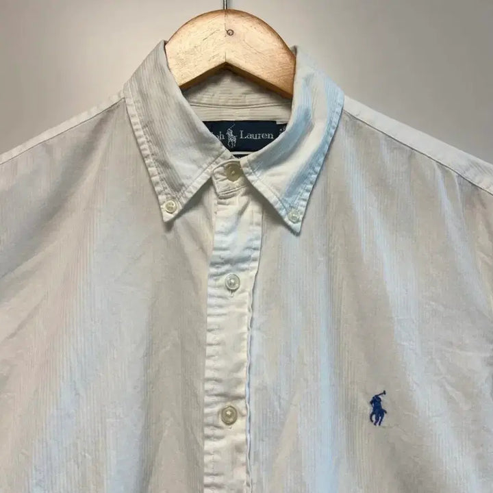 [BUNJANG] Polo Seersucker White Shirt M / 폴로 시어서커 화이트 셔츠 M