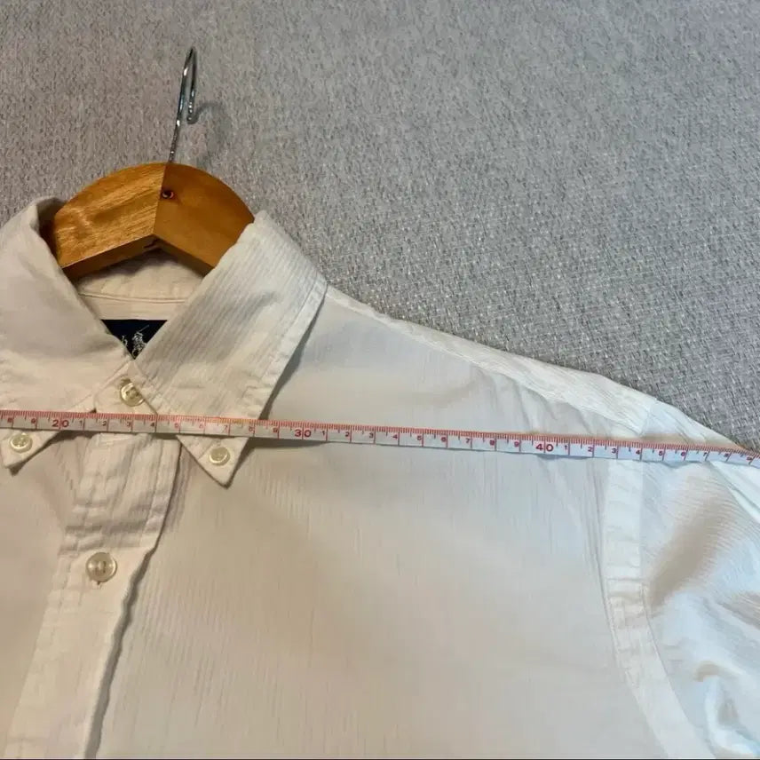 [BUNJANG] Polo Seersucker White Shirt M / 폴로 시어서커 화이트 셔츠 M