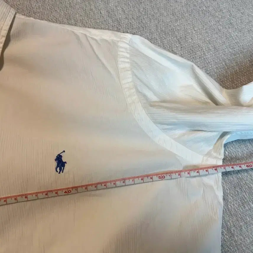 [BUNJANG] Polo Seersucker White Shirt M / 폴로 시어서커 화이트 셔츠 M