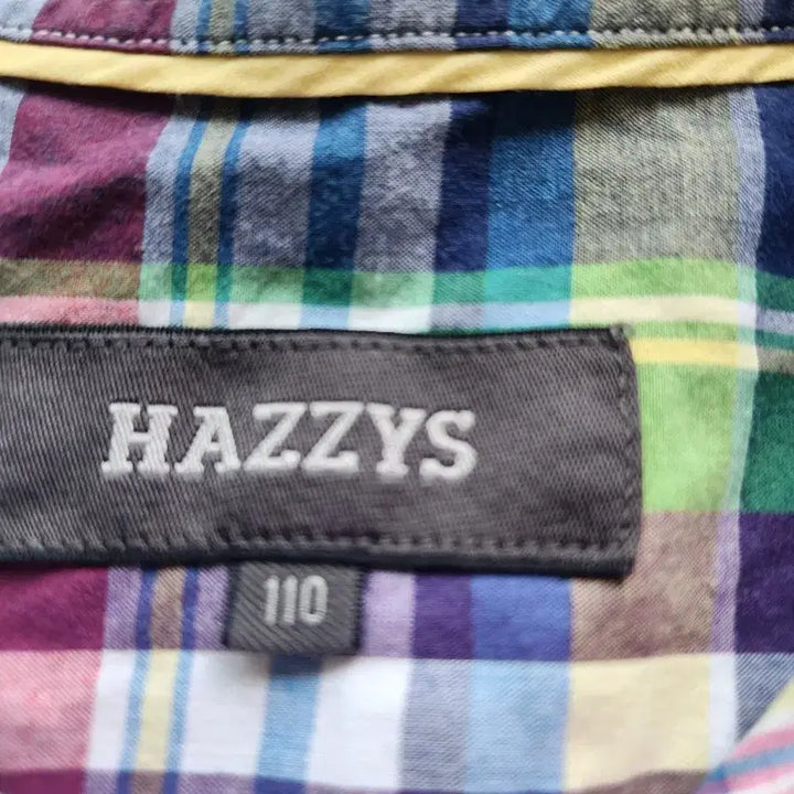 [BUNJANG] Hazzys Madras Short Sleeve Shirt 110 / 00s 해지스 마드라스 반팔 셔츠 110