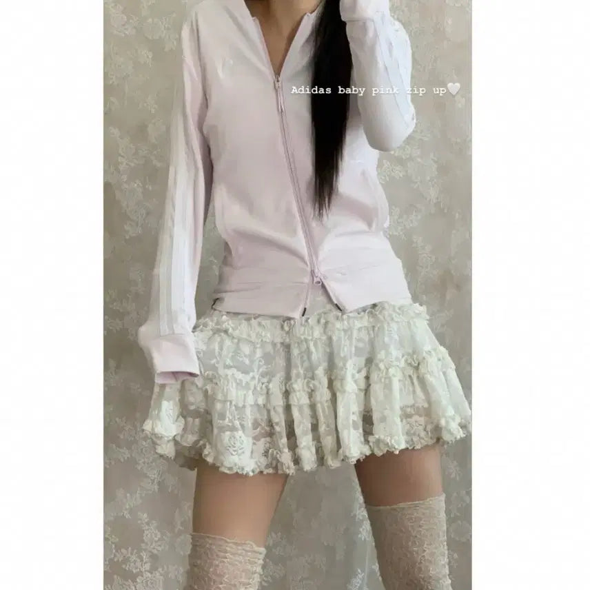 [BUNJANG] Adidas Baby Pink Zip-up Jacket / 아디다스 베이비 핑크 집업 stc빈티지 진리빈티지 베이비베어빈티지