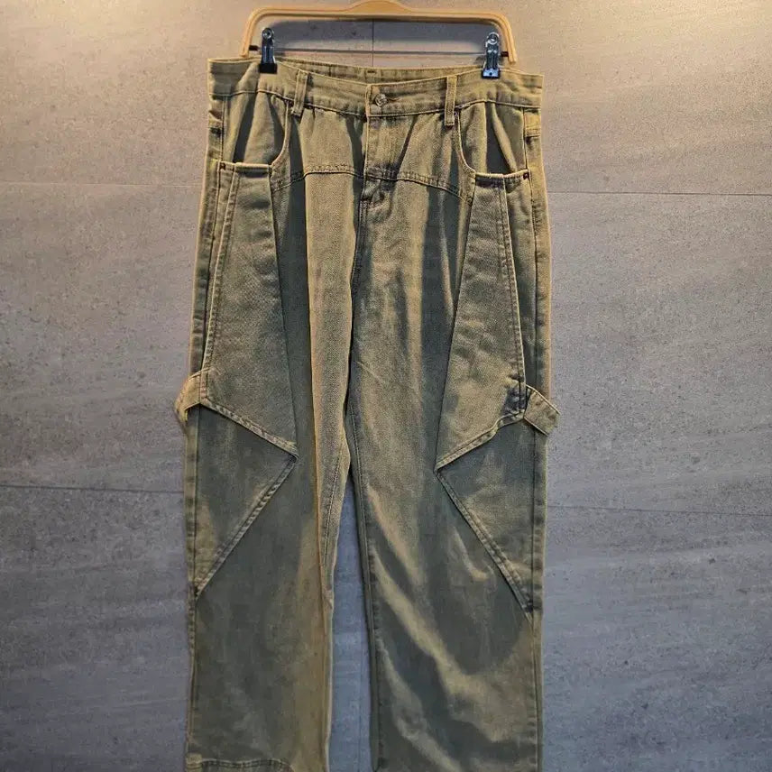 [BUNJANG] Unbranded Cargo Denim Pants / 디테일. 카고 데님 팬츠. 미착.