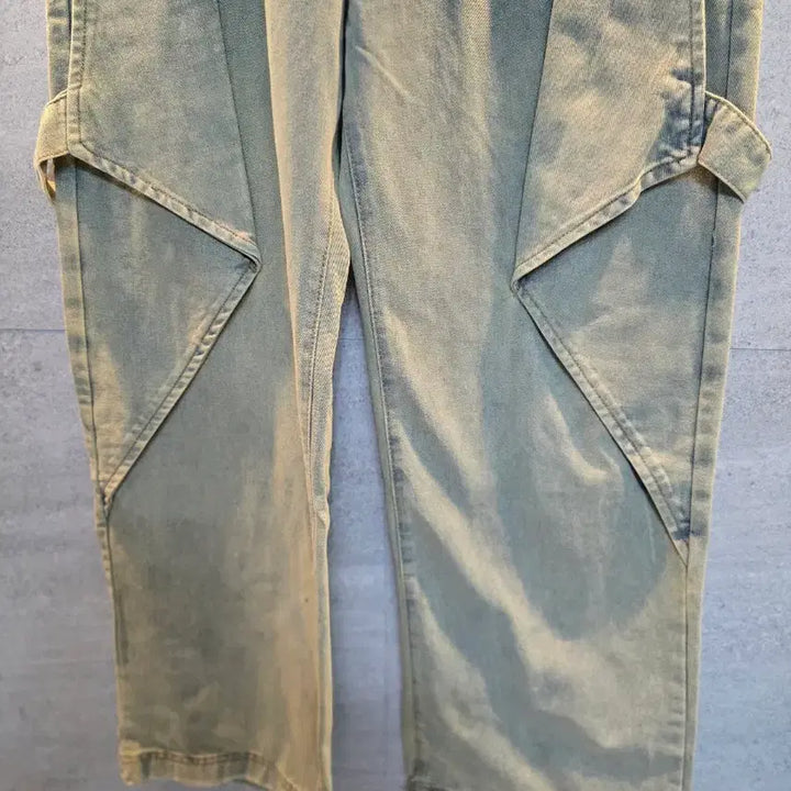 [BUNJANG] Unbranded Cargo Denim Pants / 디테일. 카고 데님 팬츠. 미착.